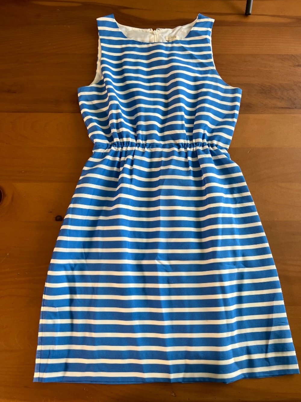 J. Crew Blue &White striped dress Like New